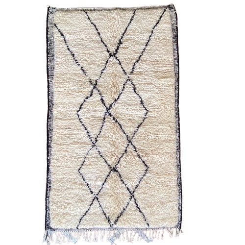 contemporary wool rug in white background