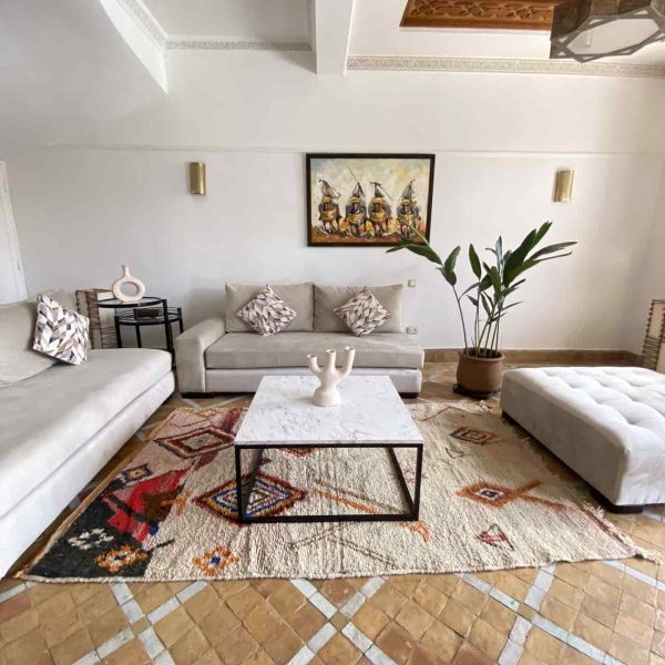 cream berber rug in living-room