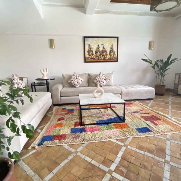 cubic rug in living-room