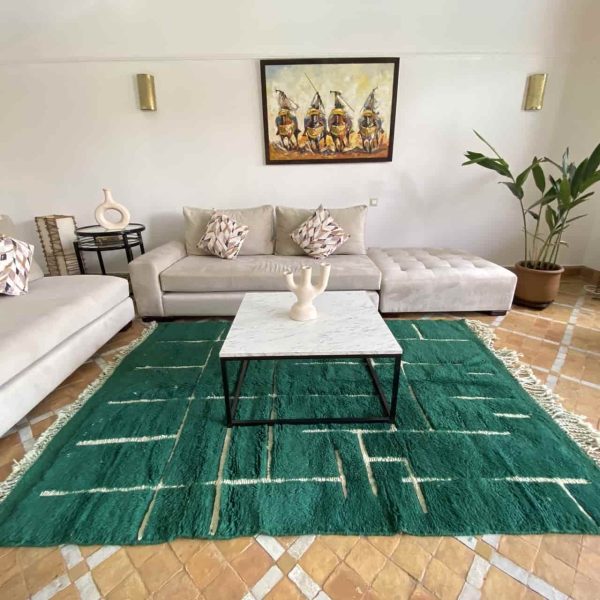 emerald green rug
