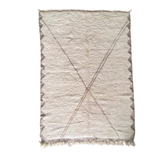 ivory rug in white background