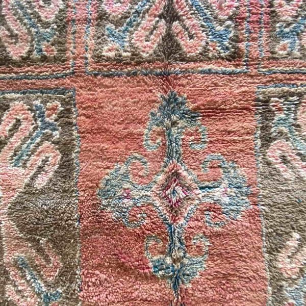 pink and green rug detailed