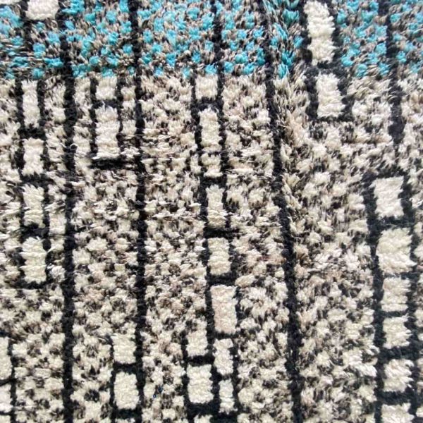 turquoise boujaad rug in details