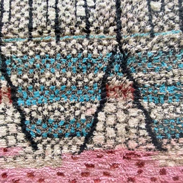 turquoise boujaad rug in detail