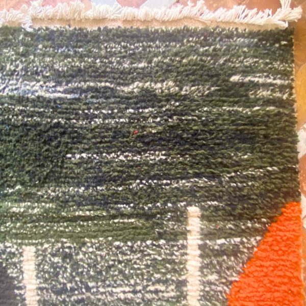 colorful area rug edge